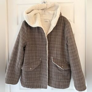 Lush Brand Cozy Jacket Snap Up Hoodie Medium